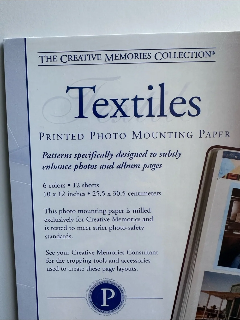 Creative Memories Textiles Printed Photo Mounting Paper - Decorative Patterns